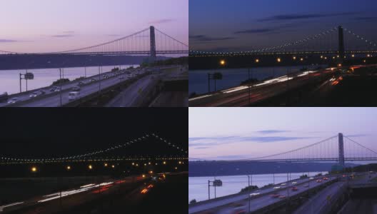 乔治华盛顿大桥和西区高速时光高清在线视频素材下载