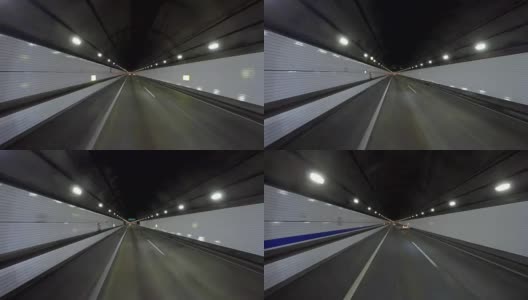 在隧道中驾驶- aqua -line- 4k -高清在线视频素材下载
