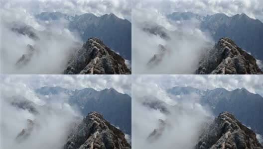 鸟瞰图祖格斯皮策阿尔卑斯山脉德国的阿尔卑斯山脉景观高清在线视频素材下载