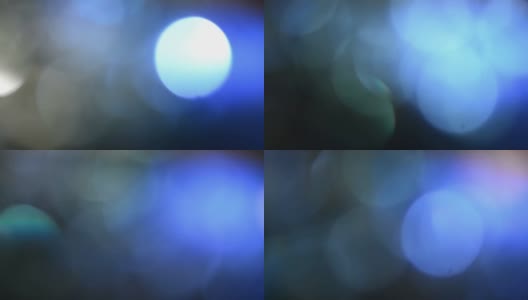 蓝色，模糊，散景灯光背景-1080p循环高清在线视频素材下载