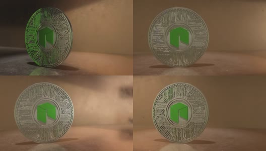 Neo Coin (Neo)区块链加密货币altcoin 3D渲染高清在线视频素材下载