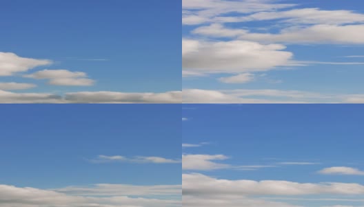 清澈的蓝天和戏剧性的云运动-时间流逝高清在线视频素材下载