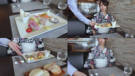 法国餐厅供应开胃菜高清在线视频素材下载