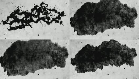 纸上的墨迹-时间流逝- 1080hd高清在线视频素材下载