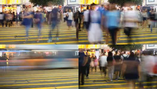 Time-lapse Traffic in hong kong city高清在线视频素材下载