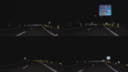 模糊离焦的汽车在高速公路夜间行驶的POV散焦图像高清在线视频素材下载