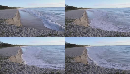 Kingscliff海滩侵蚀高清在线视频素材下载