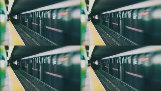 纽约地铁的火车站高清在线视频素材下载