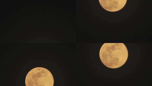 黑夜里的满月高清在线视频素材下载
