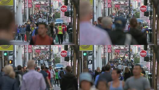 旧金山鲍威尔街的人群高清在线视频素材下载