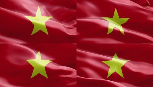 越南国旗波浪图案可循环元素高清在线视频素材下载