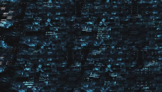 多核计算机处理和数据点亮蓝色。高清在线视频素材下载