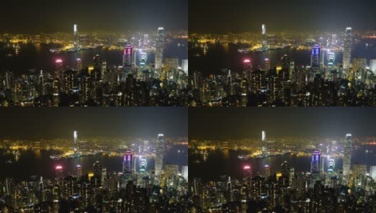 香港天际线夜景高清在线视频素材下载