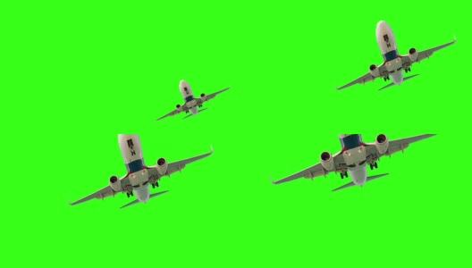 绿色屏幕上的飞机高清在线视频素材下载