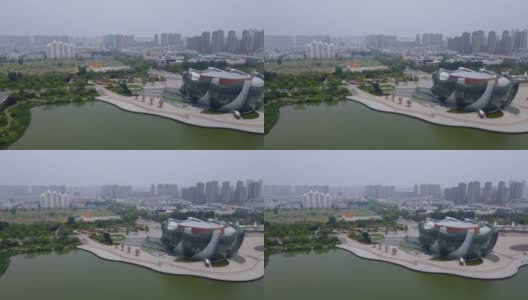 航拍徐州城市天际线景观高清在线视频素材下载