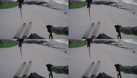 滑雪者的观点高清在线视频素材下载