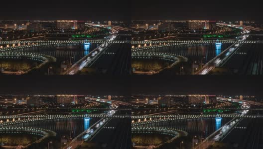 延时浦东国际机场交通高清在线视频素材下载