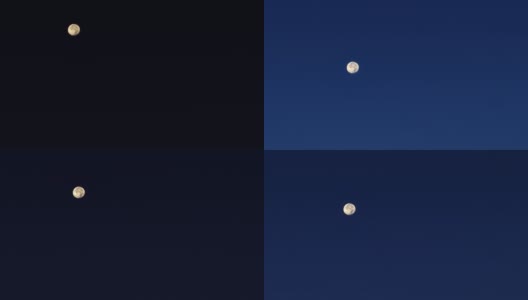 漆黑的天空上的一轮圆月高清在线视频素材下载