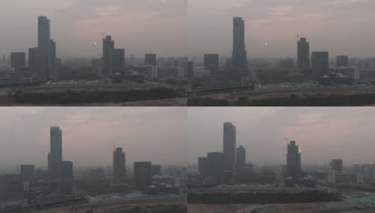 空气污染，日落镇景高清在线视频素材下载