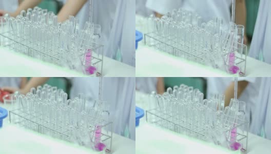 医科学生接受化学测试高清在线视频素材下载