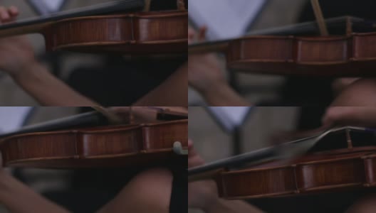 音乐家演奏小提琴高清在线视频素材下载