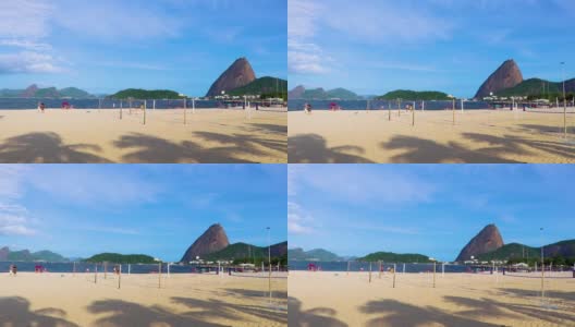 甜面包山，甜面包弗拉门戈海滩，里约热内卢。高清在线视频素材下载