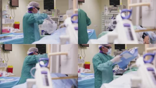 外科医生准备手术防护服高清在线视频素材下载