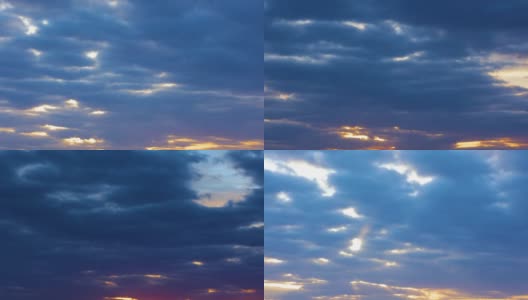 令人惊叹的自然cloudscape时间推移云在日落。高清在线视频素材下载