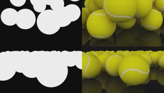 高清:网球动画与阿尔法磨砂。高清在线视频素材下载