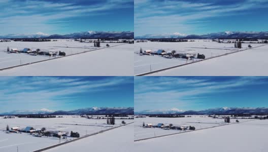 西雅图郊区下雪高清在线视频素材下载