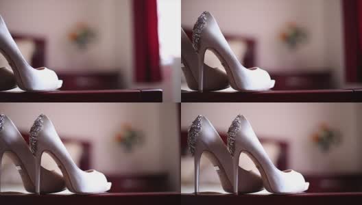 时尚新娘的鞋子高清在线视频素材下载