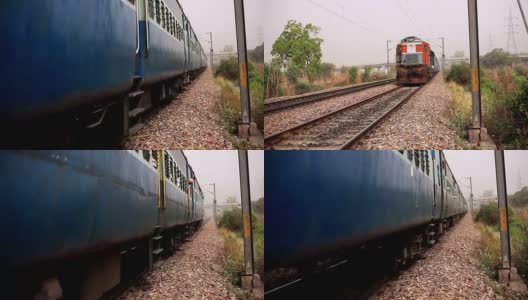 印度的本地火车高清在线视频素材下载