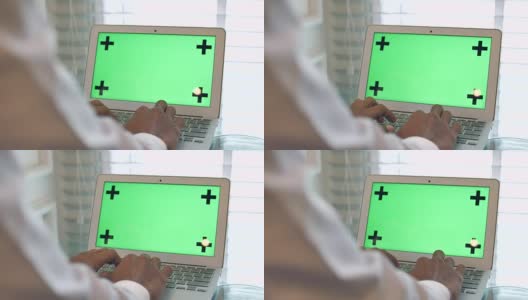 使用绿色屏幕的电脑高清在线视频素材下载