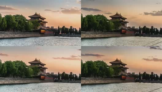 中国北京，紫禁城城楼上的浮云高清在线视频素材下载