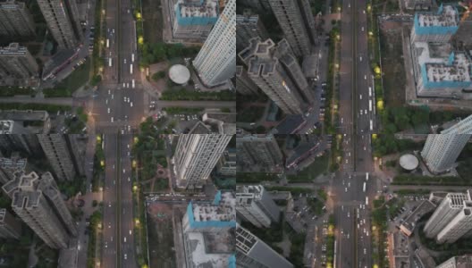 航拍中国云南昆明街道上的交通高清在线视频素材下载