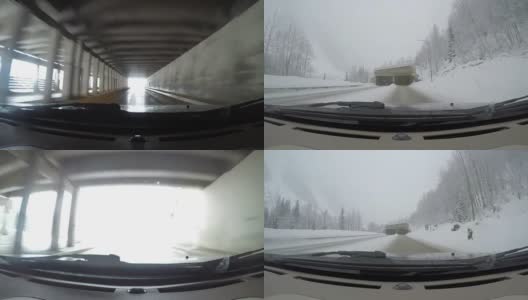 冬季开车高清在线视频素材下载