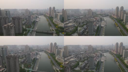 天津城市面貌全景达华航拍高清在线视频素材下载