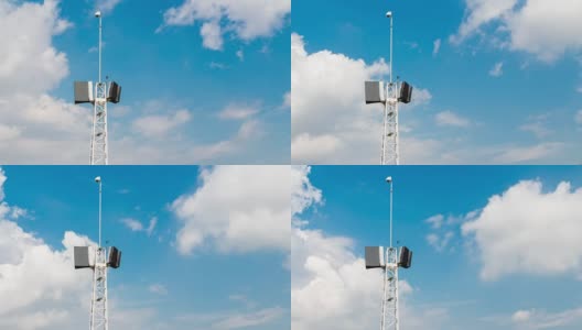 具有云移动背景时间间隔的气象仪器高清在线视频素材下载
