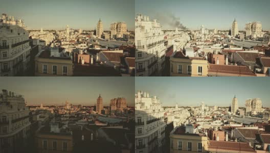 马德里城市景观的时间流逝高清在线视频素材下载