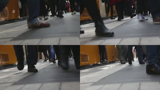 通勤者在柏林地铁站散步高清在线视频素材下载