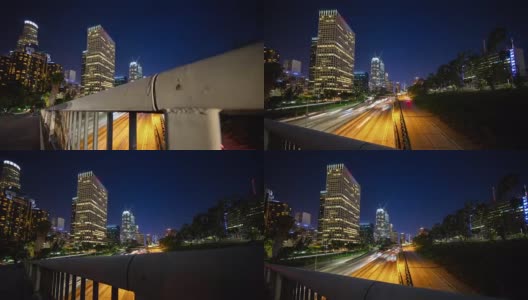 洛杉矶夜间的T/L 8K交通高清在线视频素材下载