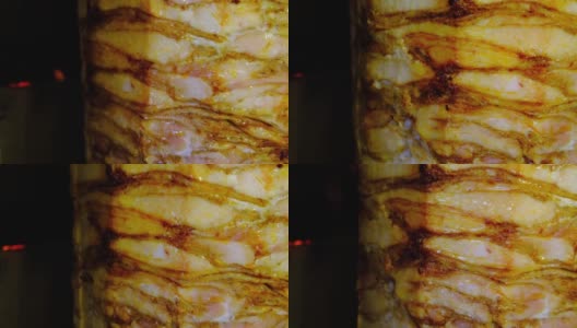传统土耳其烤肉串或金属烤肉串高清在线视频素材下载