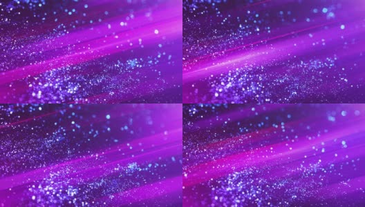 粒子和光束-紫色，粉红色-抽象背景动画-可循环高清在线视频素材下载