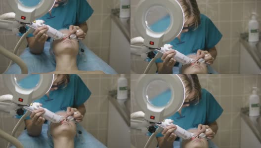 正在做激光皮肤治疗的女人高清在线视频素材下载