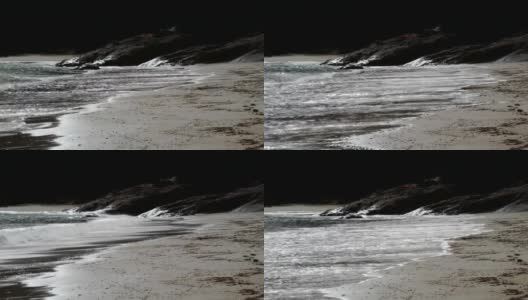 浪击海滩高清在线视频素材下载