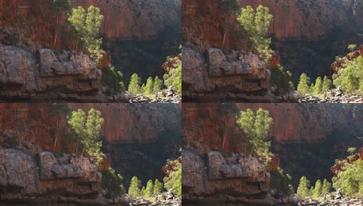 奥米斯顿峡谷的岩壁高清在线视频素材下载