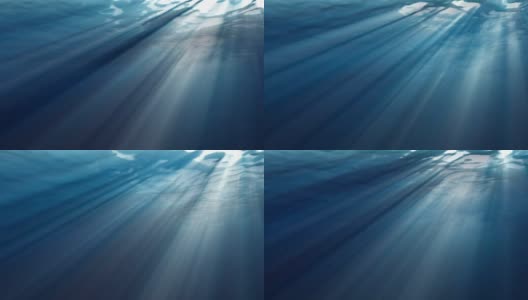 高质量的循环动画海浪从真实的水下。光线穿过高清在线视频素材下载