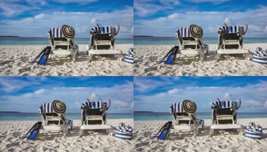 马尔代夫的海滩高清在线视频素材下载