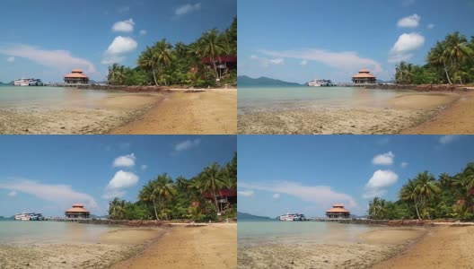 泰国Koh Wai岛美丽的码头景色高清在线视频素材下载