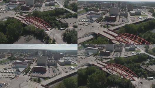 一天向前空中建立的扬斯敦俄亥俄州拍摄高清在线视频素材下载
